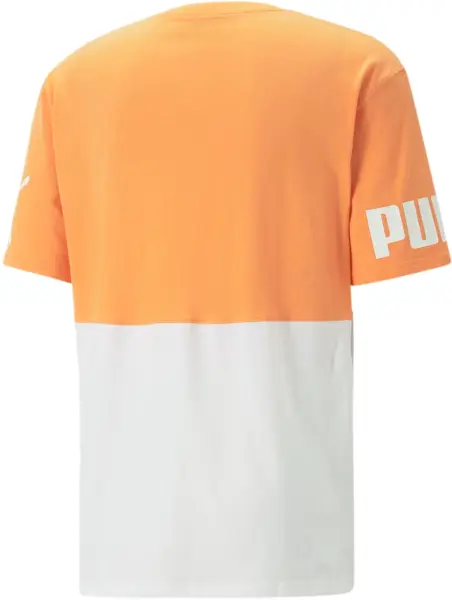Футболка Puma POWER COLORBLOCK оранжево-біла 673321-46