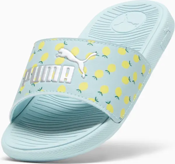 Шльопанці дитячі Puma COOL CAT 2.0 LEMON бірюзово-лимонні 395657-02