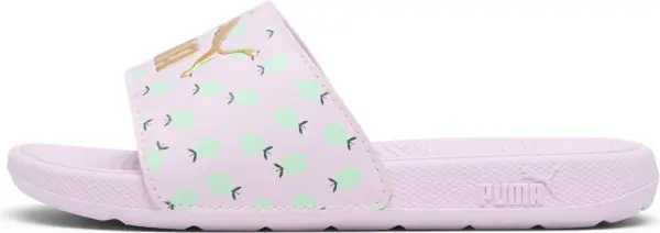 Шльопанці дитячі Puma COOL CAT 2.0 LEMON бузково-лаймові 395657-01