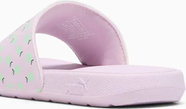Шльопанці дитячі Puma COOL CAT 2.0 LEMON бузково-лаймові 395657-01