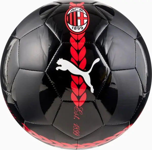 Футбольний м'яч Puma AC MILAN 24/25 PRE-MATCH чорно-червоний Розмір 5 084544-07