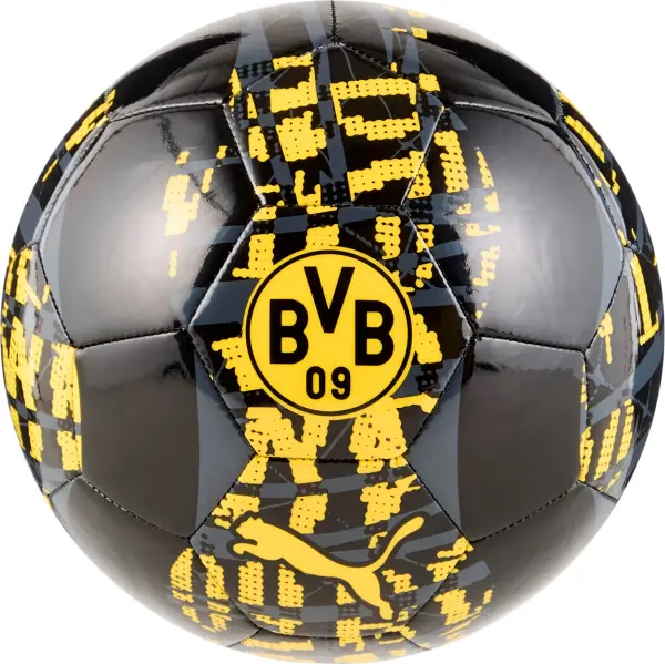 Футбольний м'яч Puma BORUSSIA DORTMUND 24/25 PRE-MATCH чорно-сіро-жовтий Розмір 5 084551-02