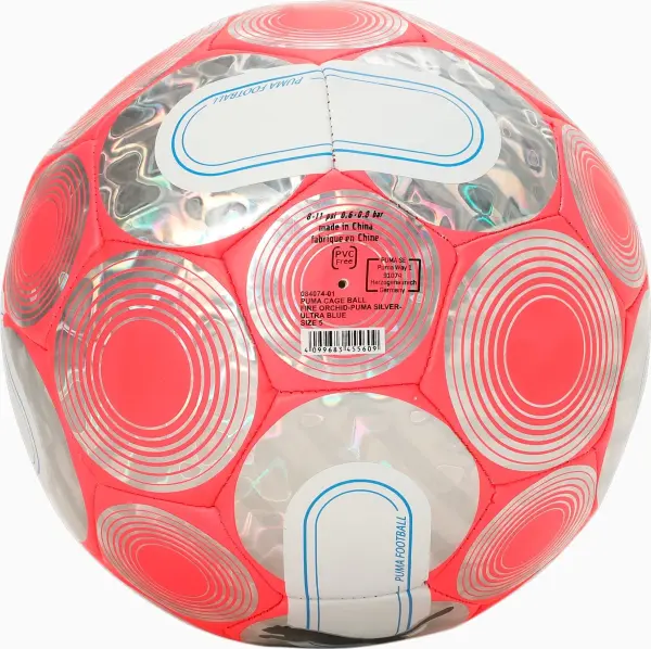 Футбольний м'яч Puma CAGE коралово-срібний Розмір 5 084074-01