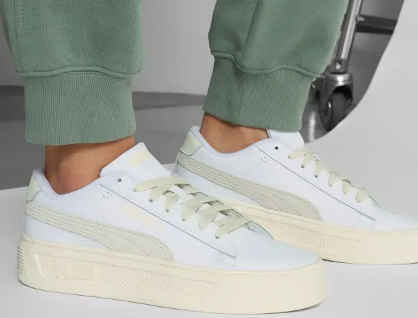 Кеди жіночі Puma SMASH 3.0 MONO TWIST біло-бежеві 395318-05