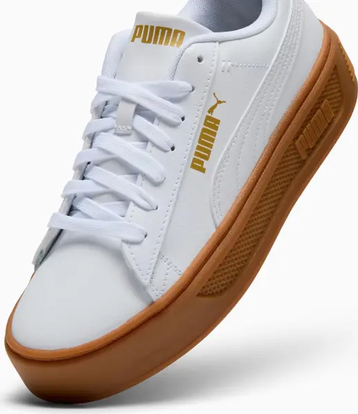 Кеди жіночі Puma SMASH V3 біло-коричневі 390758-21