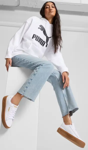 Кеди жіночі Puma SMASH V3 біло-коричневі 390758-21
