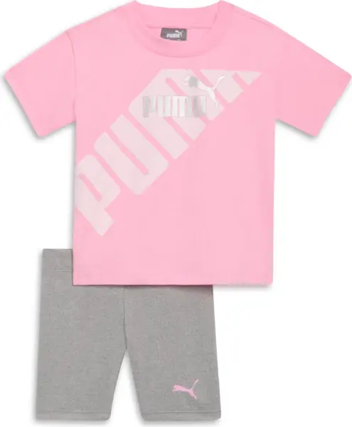 Комплект летний детский Puma BIG LOGO розово-серый 859962-01
