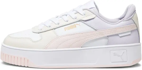 Кроссовки женские Puma CARINA STREET бело-бежево-светло-розовые 389390-10