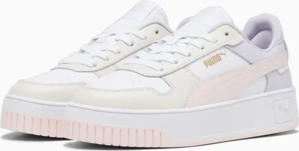 Кроссовки женские Puma CARINA STREET бело-бежево-светло-розовые 389390-10