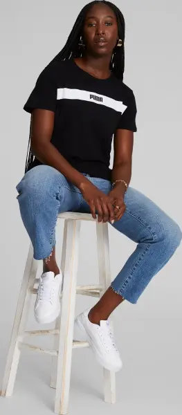Футболка жіноча Puma UPFRONT LINE LOGO чорна 678752-01