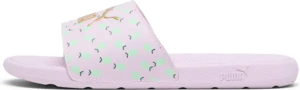 Шлепанцы детские Puma COOL CAT 2.0 LEMON сиренево-лаймовые 395655-01