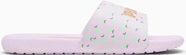 Шлепанцы детские Puma COOL CAT 2.0 LEMON сиренево-лаймовые 395655-01