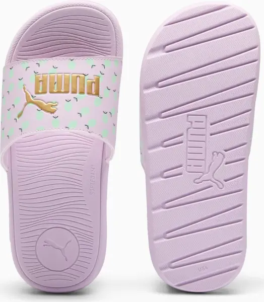 Шлепанцы детские Puma COOL CAT 2.0 LEMON сиренево-лаймовые 395655-01