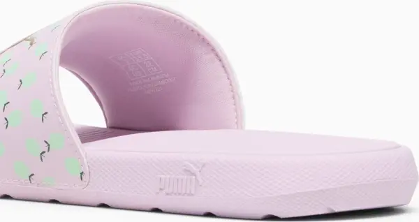 Шлепанцы детские Puma COOL CAT 2.0 LEMON сиренево-лаймовые 395655-01