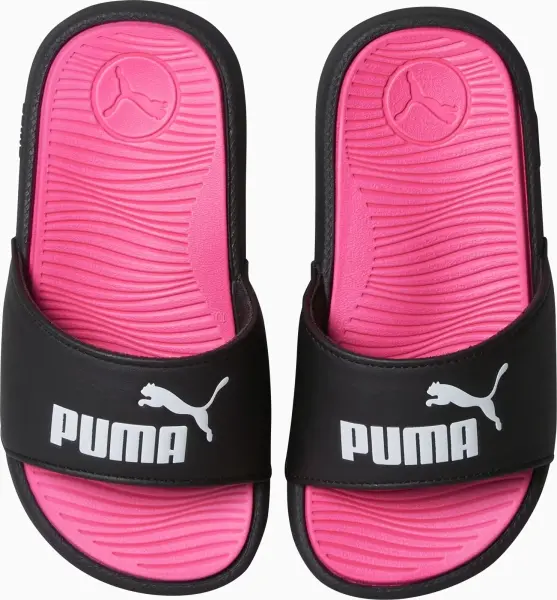 Шлепанцы детские Puma COOL CAT 2.0 черно-розовые 390884-03
