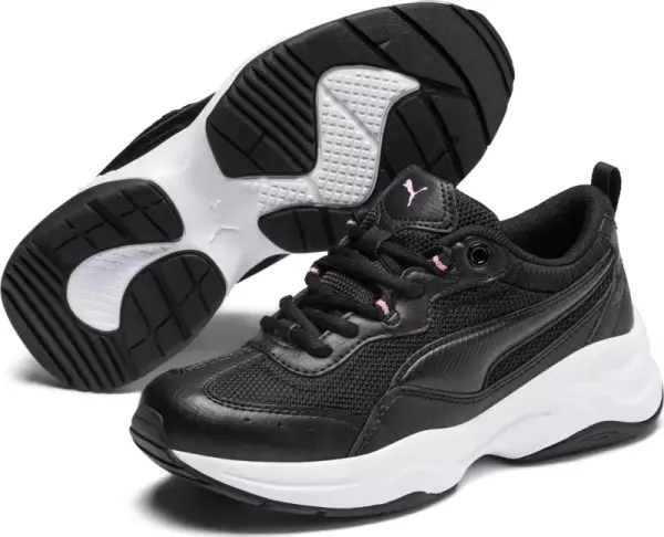 Кроссовки детские Puma CILIA черно-бело-розовые 370525-01