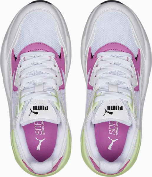 Кроссовки детские Puma X-RAY SPEED бело-розово-салатовые 384898-05