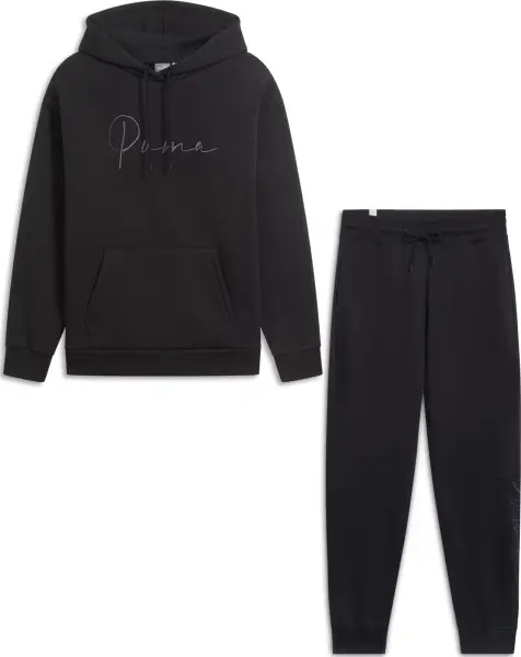 Спортивний костюм жіночий Puma TONAL SCRIPT чорний 684401-01__684753-01