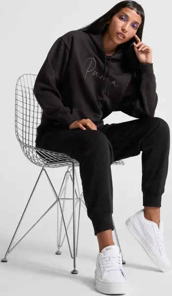 Спортивний костюм жіночий Puma TONAL SCRIPT чорний 684401-01__684753-01
