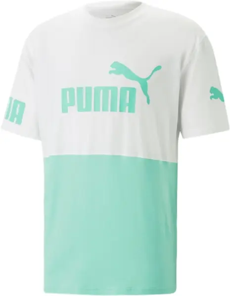 Футболка Puma POWER COLORBLOCK бірюзово-біла 673321-77