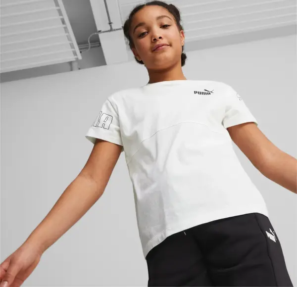 Футболка подростковая Puma POWER COLOUR BLOCK белая 673547-02