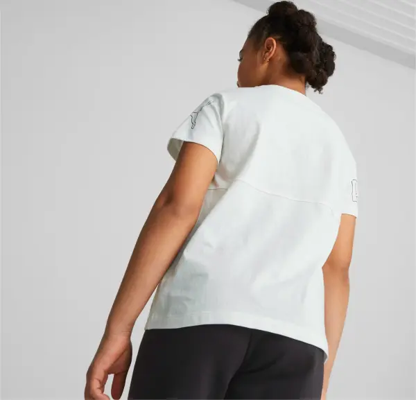 Футболка подростковая Puma POWER COLOUR BLOCK белая 673547-02