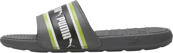 Шлепанцы Puma COOL CAT серо-салатовые 385887-02
