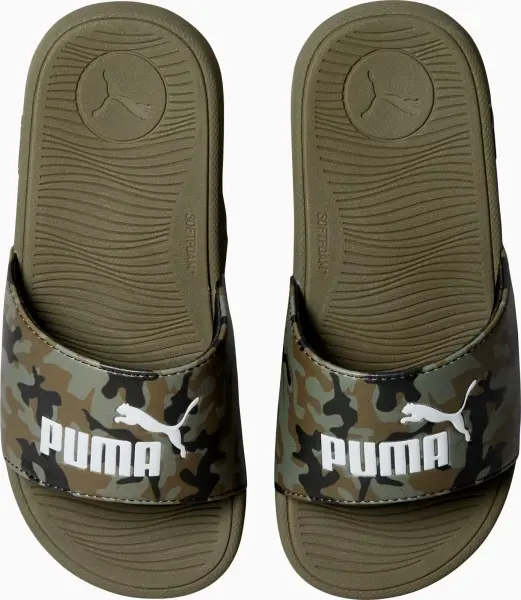 Шльопанці дитячі Puma COOL CAT 2.0 CAMO оливкові 390891-01
