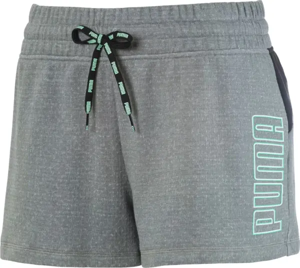 Шорты женские Puma FEEL IT серо-бирюзовые 518933-02
