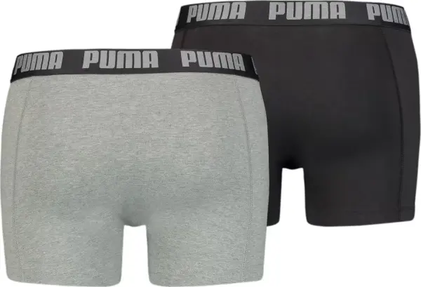 Трусы (боксерки) Puma BASIC MEN'S BOXERS 2PACK серые, черные (2 штуки) 906823-05