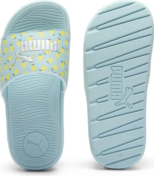 Шльопанці дитячі Puma COOL CAT 2.0 LEMON бірюзово-лимонні 395655-02