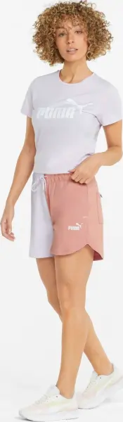 Шорти жіночі Puma POWER COLORBLOCK HIGH-WAIST персиково-білі 848405-17