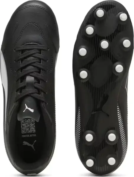 Бутсы детские Puma VITORIA II FG/AG JR черно-белые 108503-01