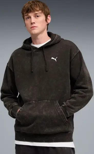 Худі Puma ESSENTIALS ELEVATED RELAXED WASH чорне 68804901