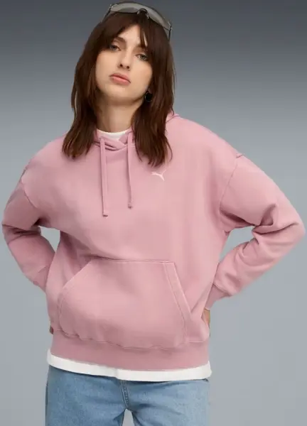 Худи женское Puma ESSENTIALS ELEVATED RELAXED WASH светло-розовое 68810365