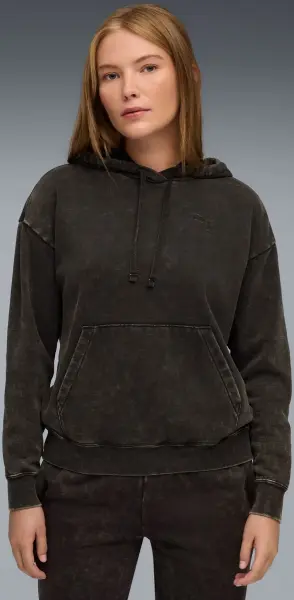 Худі жіноче Puma ESSENTIALS ELEVATED RELAXED WASH чорне 68810301