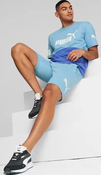 Футболка Puma POWER COLORBLOCK блакитно-синя 673321-93