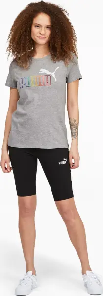 Футболка жіноча Puma RAINBOW LOGO GRAPHIC сіра 670513-04