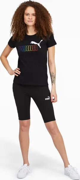 Футболка женская Puma RAINBOW LOGO GRAPHIC черная 670513-01