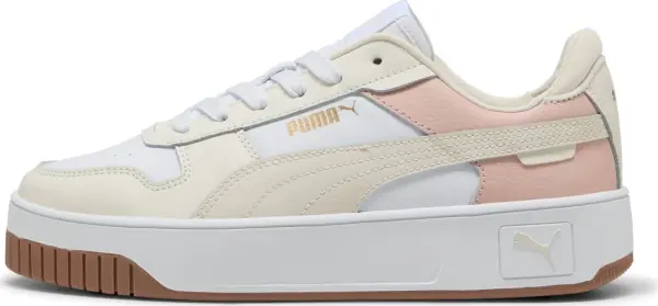 Кроссовки женские Puma CARINA STREET бежево-бело-светло-розовые 389390-42