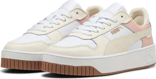 Кроссовки женские Puma CARINA STREET бежево-бело-светло-розовые 389390-42