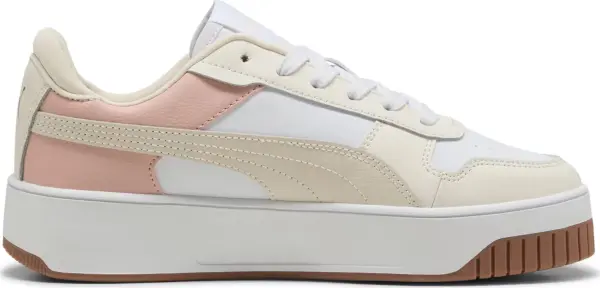 Кроссовки женские Puma CARINA STREET бежево-бело-светло-розовые 389390-42