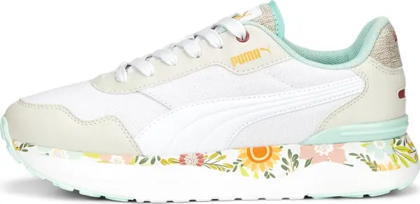Кроссовки женские Puma R78 VOYAGE WILD GARDEN бело-бежево-мятные 389235-01
