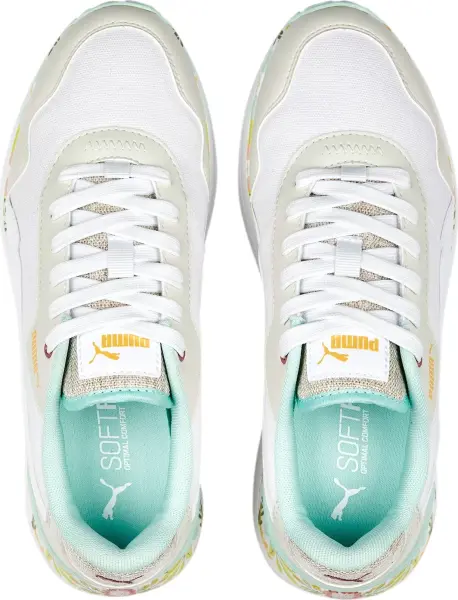 Кроссовки женские Puma R78 VOYAGE WILD GARDEN бело-бежево-мятные 389235-01