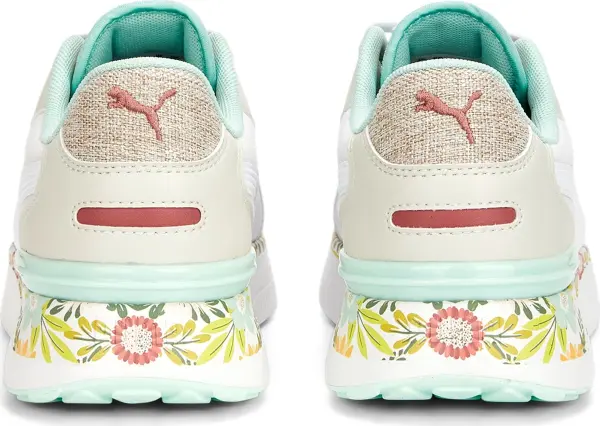 Кроссовки женские Puma R78 VOYAGE WILD GARDEN бело-бежево-мятные 389235-01