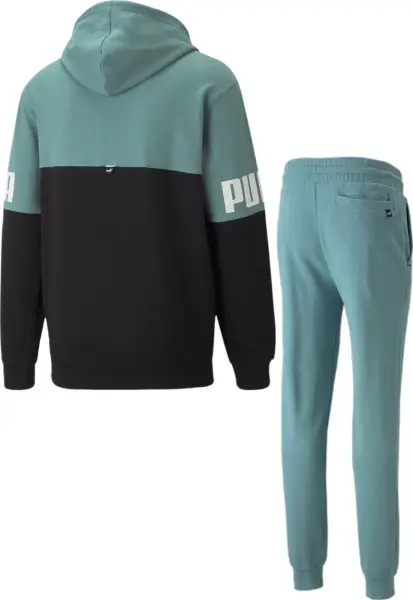 Спортивний костюм Puma POWER COLORBLOCK зелено-чорний 670496-50__670425-50