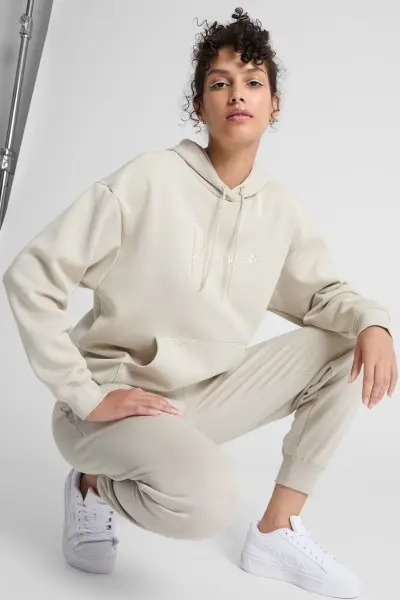 Спортивний костюм жіночий Puma TONAL SCRIPT бежевий 684401-68__684753-68