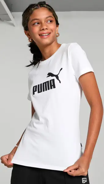 Футболка підліткова Puma ESSENTIALS LOGO біла 587029-02