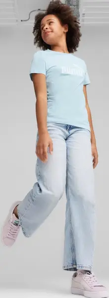 Футболка підліткова Puma ESSENTIALS LOGO бірюзова 587029-23