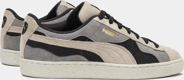 Кеды Puma SUEDE CAMOWAVE бежево-серо-черные 399567-01